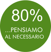 …PENSIAMO AL NECESSARIO 80%
